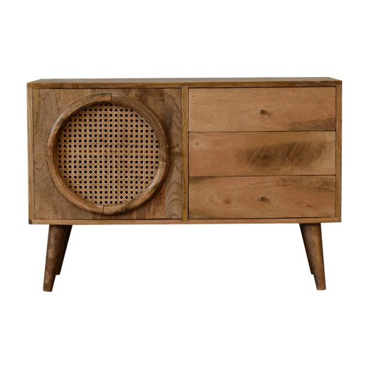 Larissa Rattan Sideboard | Oak-ish Finish - Avivra