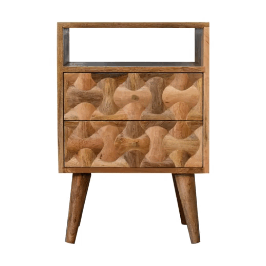 Kita Solid Wood Nightstand - Avivra