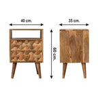 Kita Solid Wood Nightstand Avivra