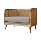 Mud Linen Patterned 2 Seater Sofa - Avivra