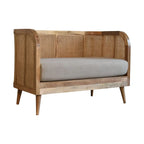 Mud Linen Patterned 2 Seater Sofa - Avivra