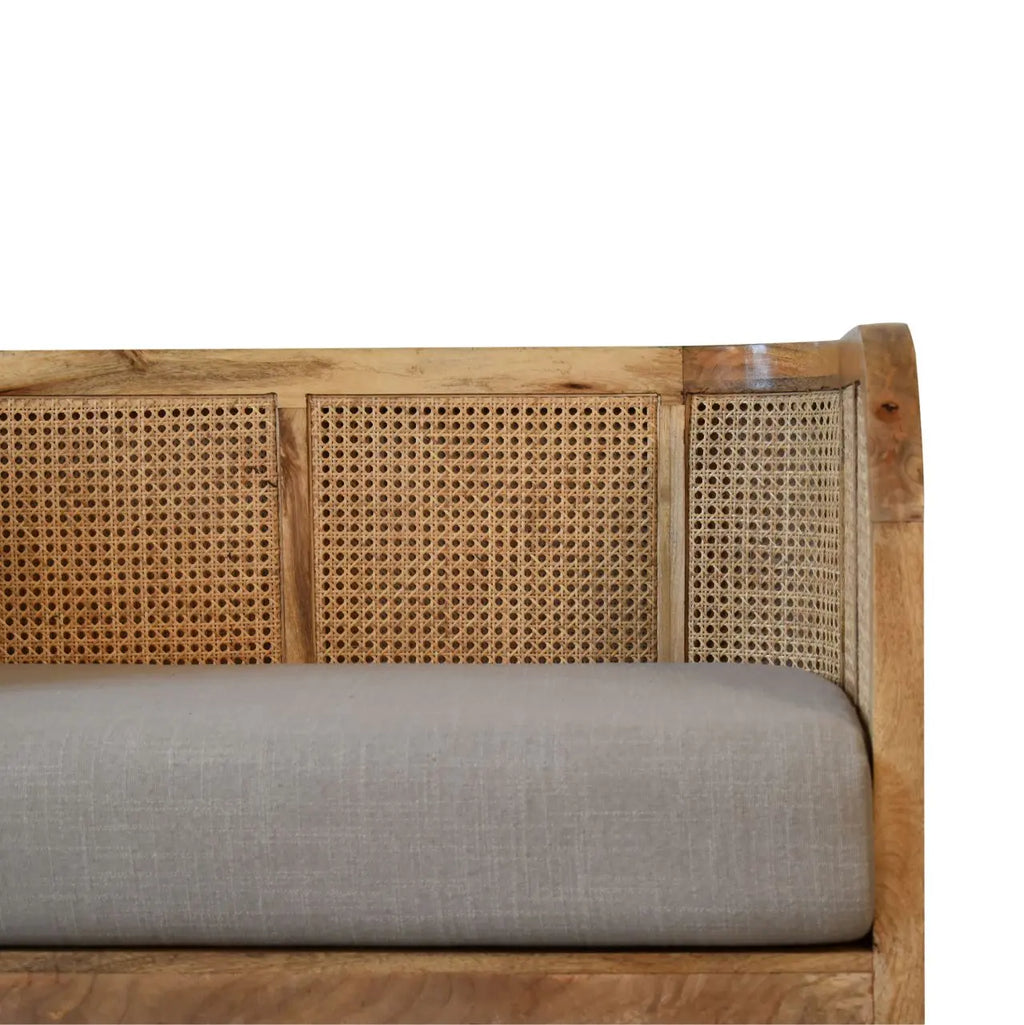 Mud Linen Patterned 2 Seater Sofa - Avivra