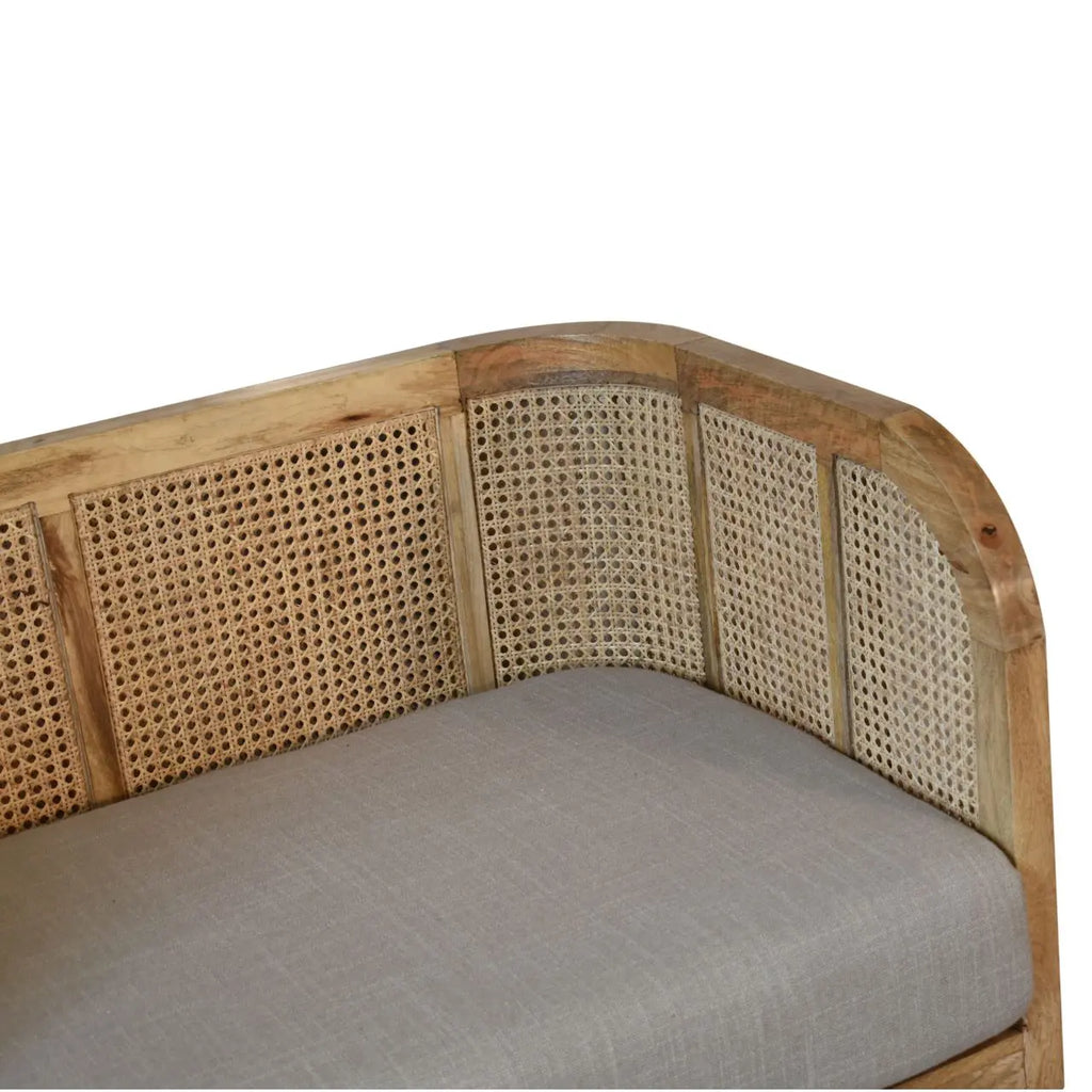Mud Linen Patterned 2 Seater Sofa - Avivra