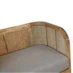 Mud Linen Patterned 2 Seater Sofa - Avivra