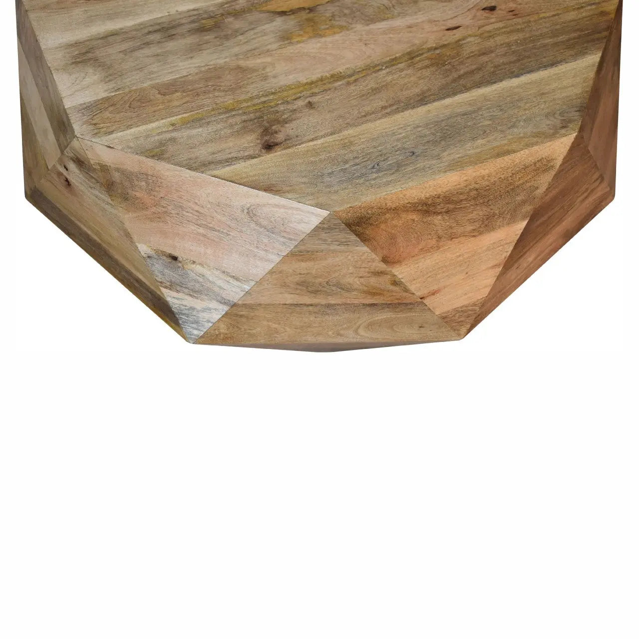 Geometric Round Solid Wood Coffee Table - Avivra