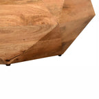 Geometric Round Solid Wood Coffee Table - Avivra