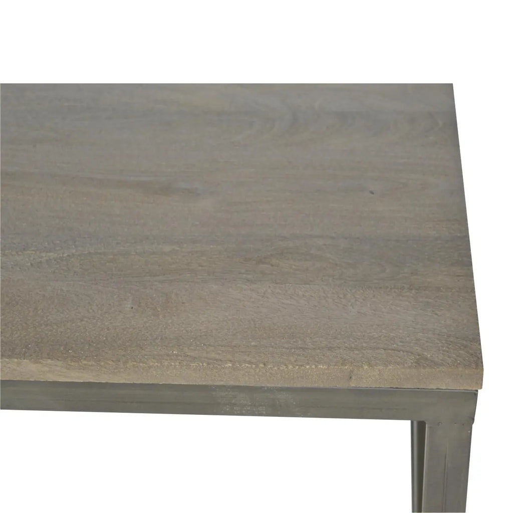 Industrial Cross Metal Oatmeal Coffee Table Avivra