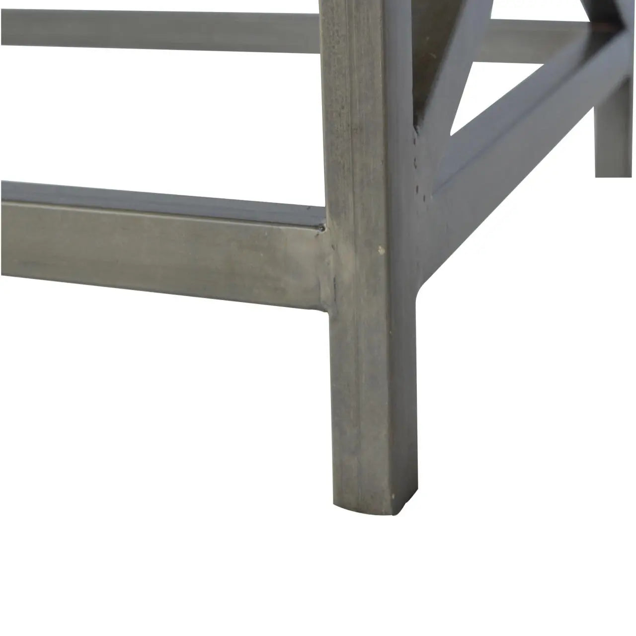 Industrial Cross Metal Oatmeal Coffee Table Avivra