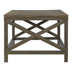 Industrial Cross Metal Oatmeal Coffee Table Avivra