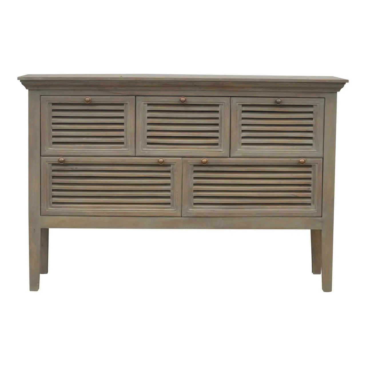 Grey Wash 5 Shutter Buffet Avivra