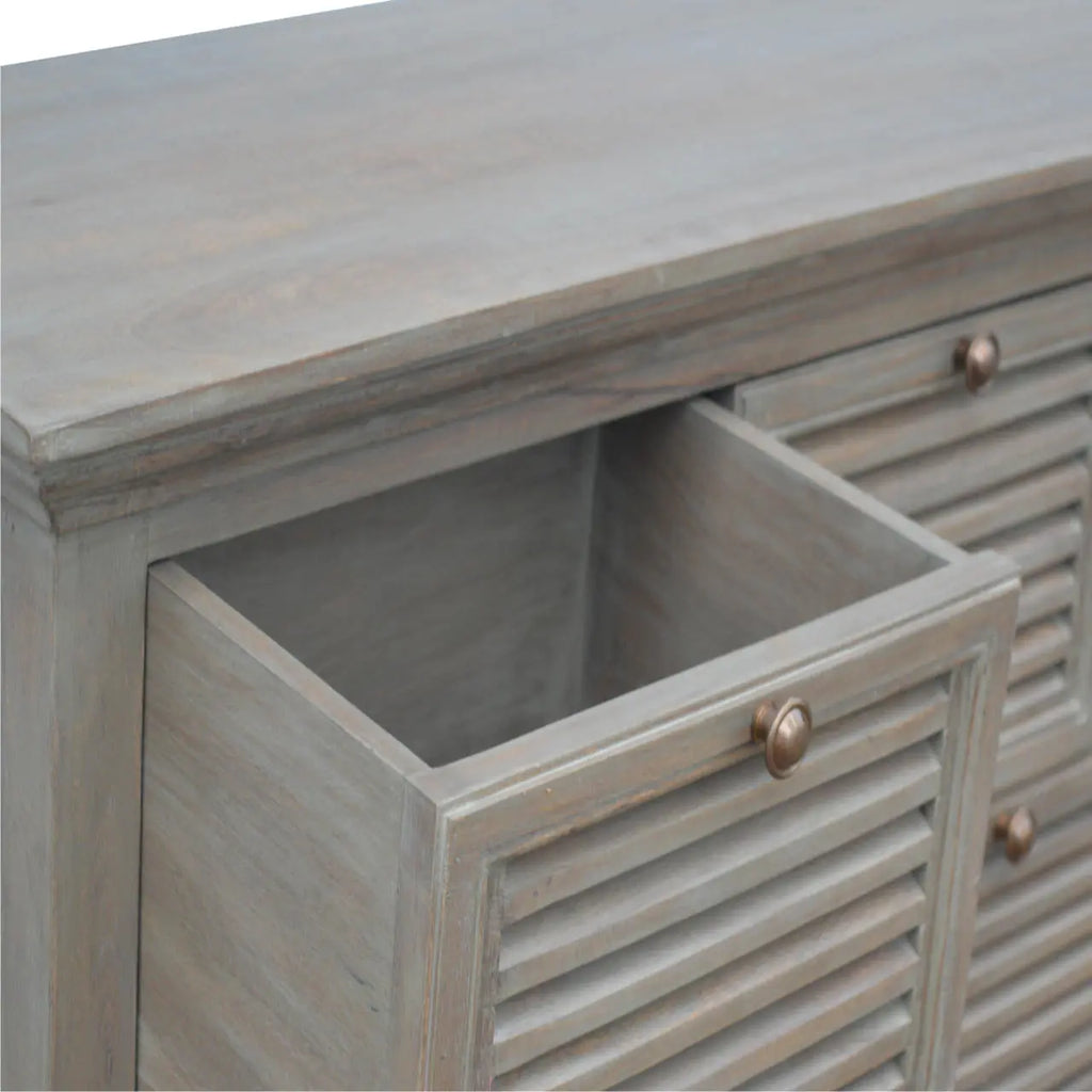 Grey Wash 5 Shutter Buffet Avivra