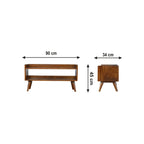 Chestnut Nordic Storage Bench - Avivra
