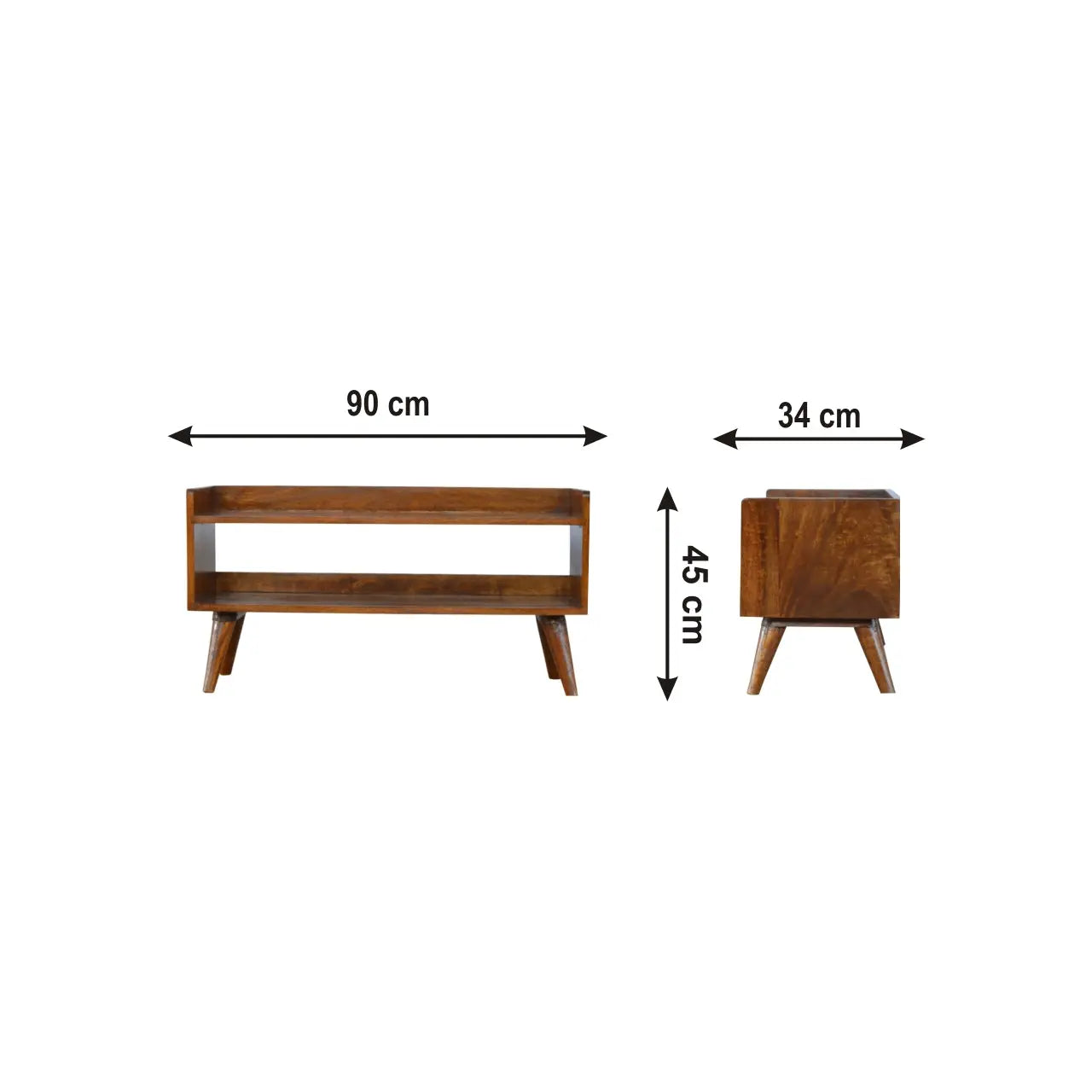 Chestnut Nordic Storage Bench - Avivra