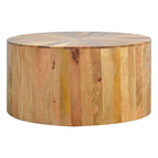 rounded edge coffee table crafted from solid mango wood