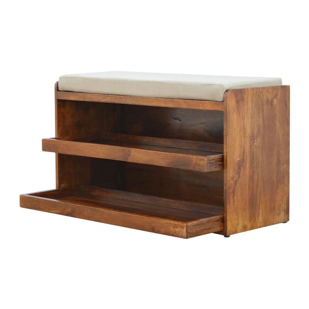 Mud Linen Top Shoe Storage Cabinet - Avivra