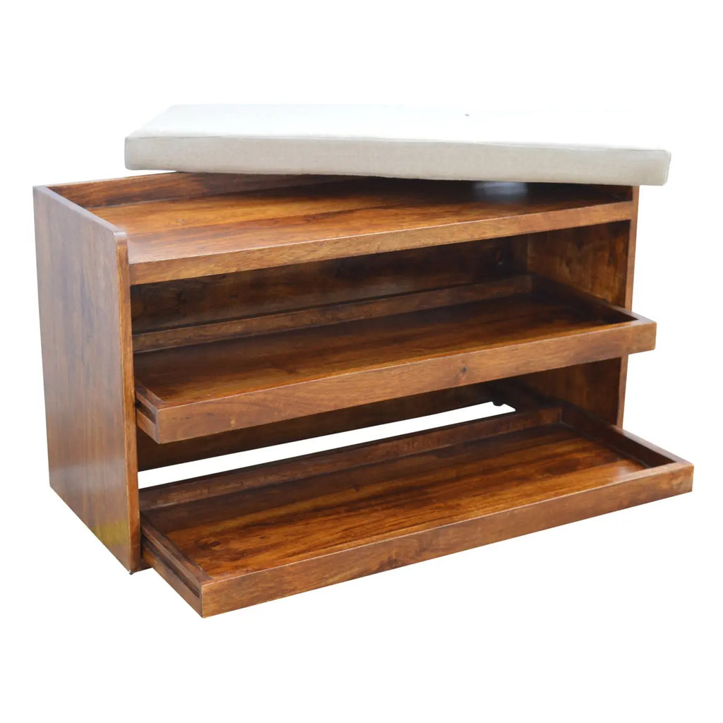 Mud Linen Top Shoe Storage Cabinet - Avivra