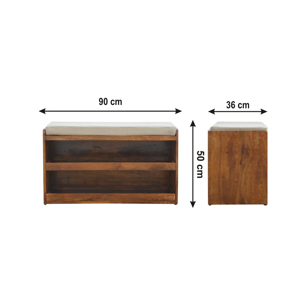 Mud Linen Top Shoe Storage Cabinet - Avivra