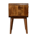Curved Chestnut Nightstand - Avivra