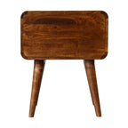 Curved Chestnut Nightstand - Avivra