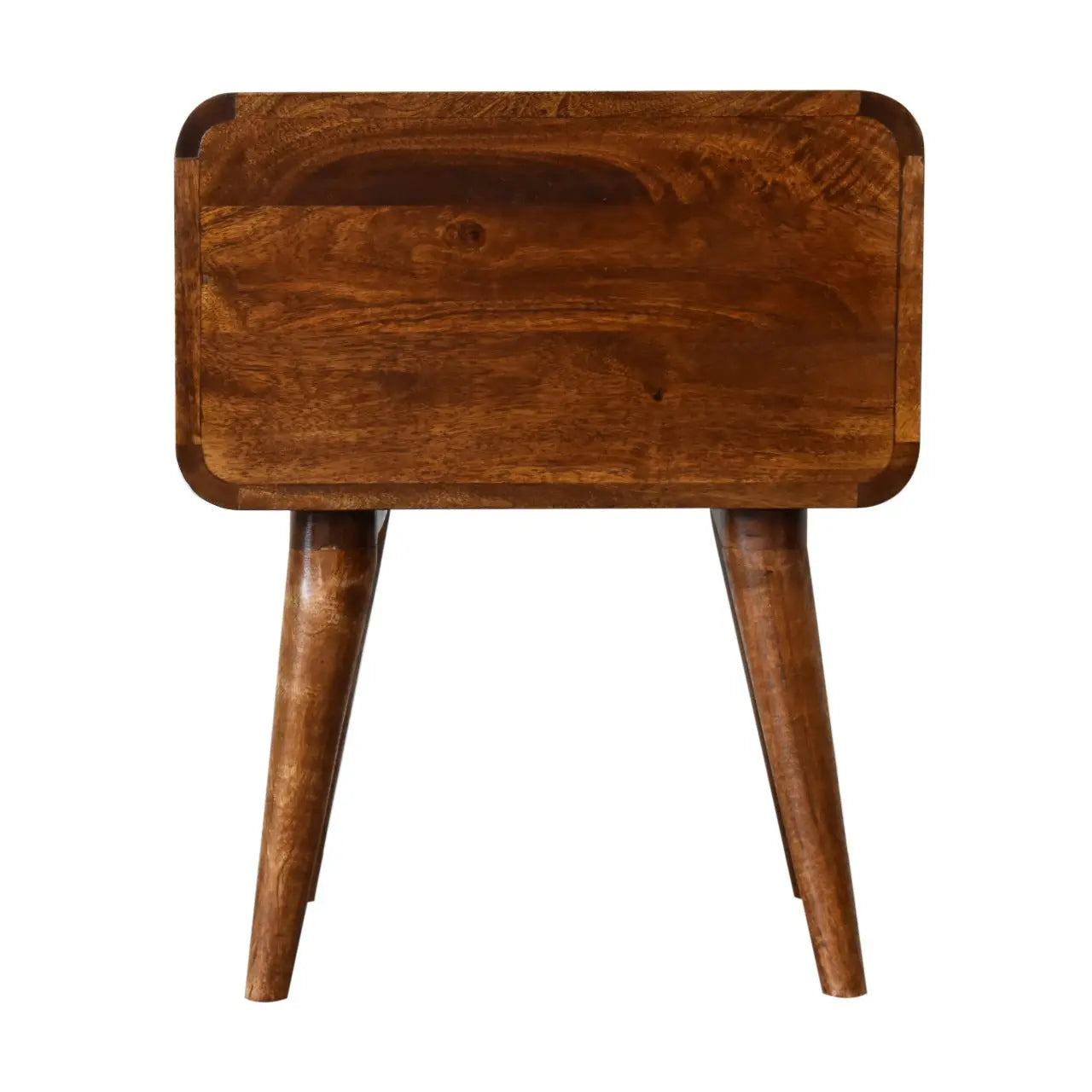 Curved Chestnut Nightstand - Avivra
