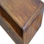 Curved Chestnut Media Unit - Avivra