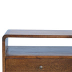 Curved Chestnut Media Unit - Avivra