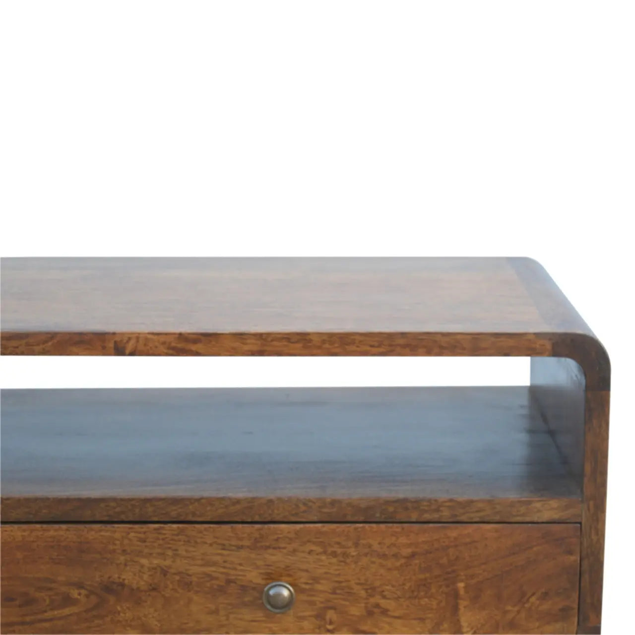 Curved Chestnut Console Table - Avivra