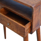 Curved Chestnut Console Table - Avivra