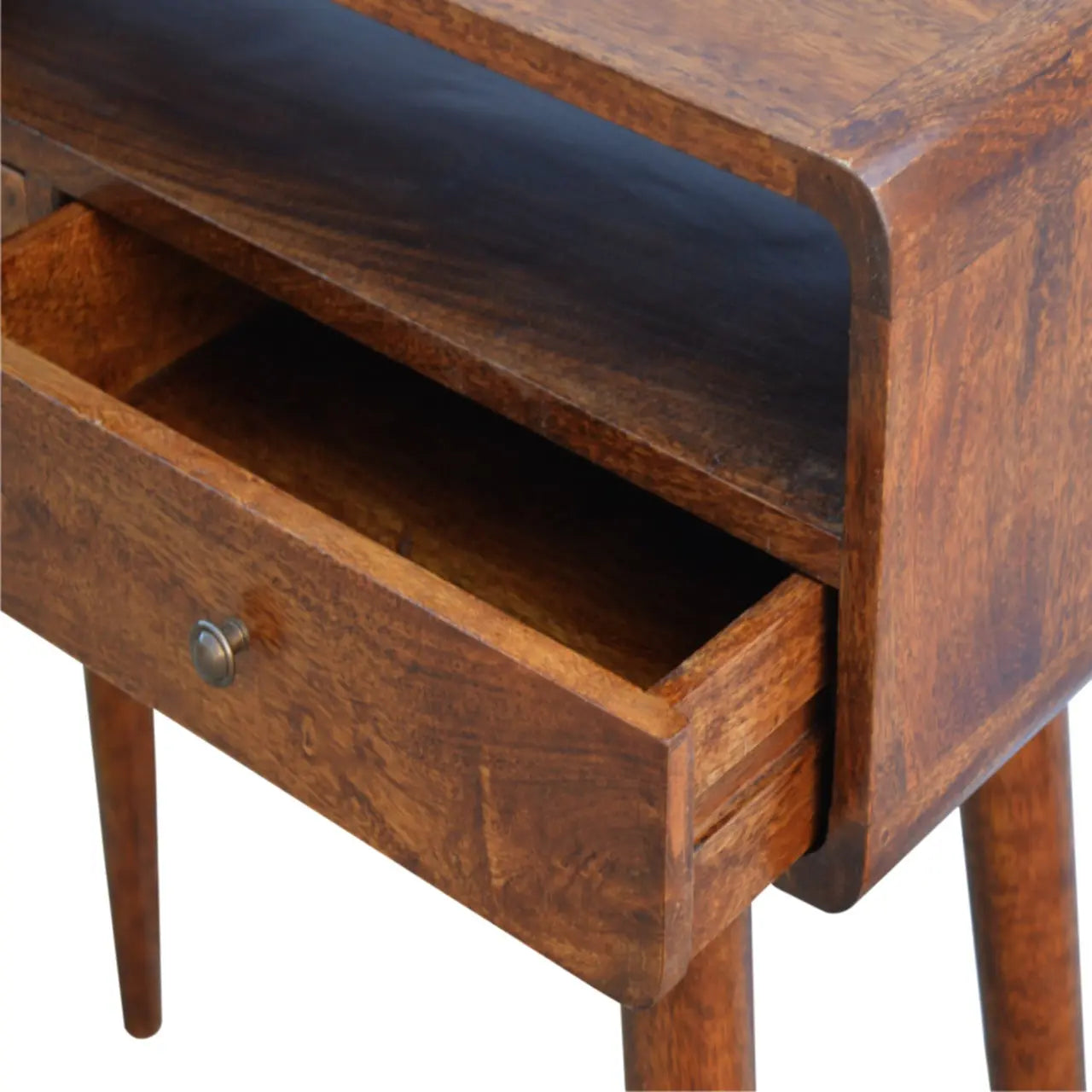 Curved Chestnut Console Table - Avivra