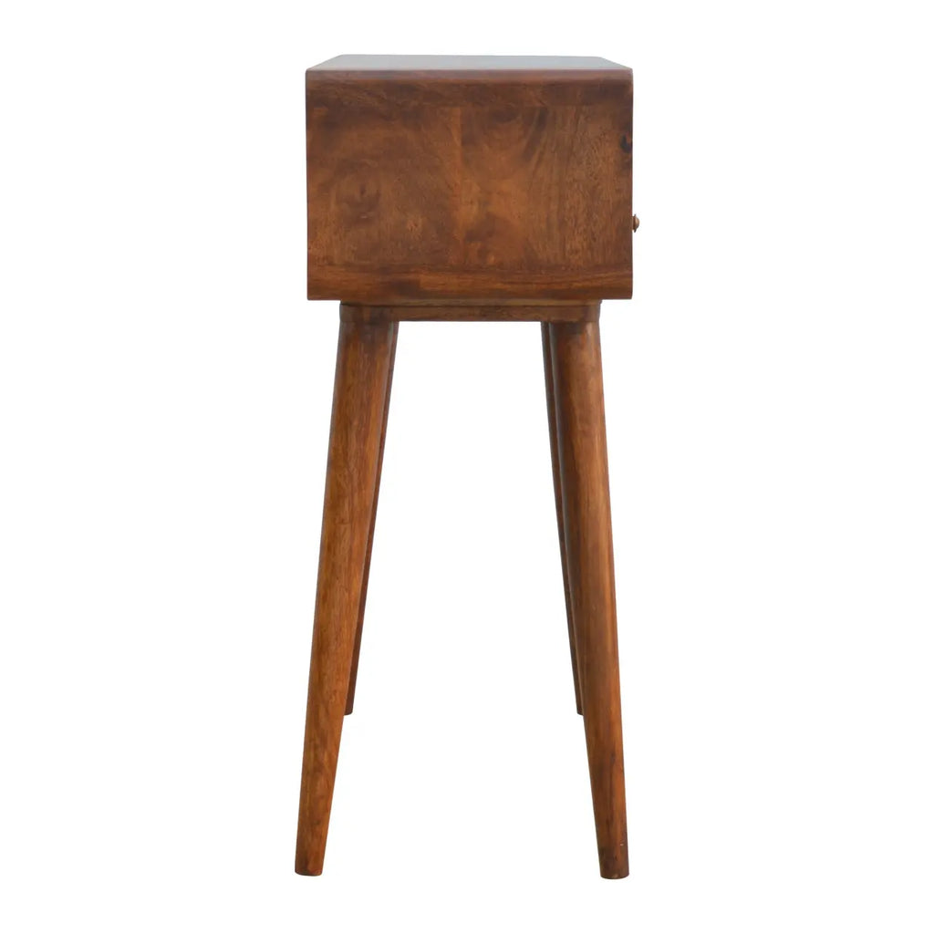 Curved Chestnut Console Table - Avivra