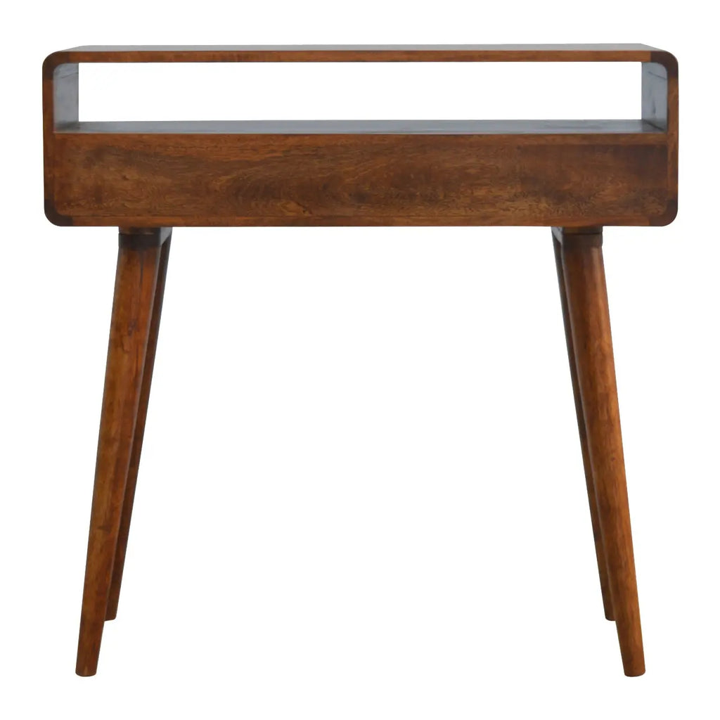 Curved Chestnut Console Table - Avivra