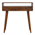 Curved Chestnut Console Table - Avivra