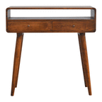 Curved Chestnut Console Table - Avivra