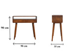 Curved Chestnut Console Table - Avivra