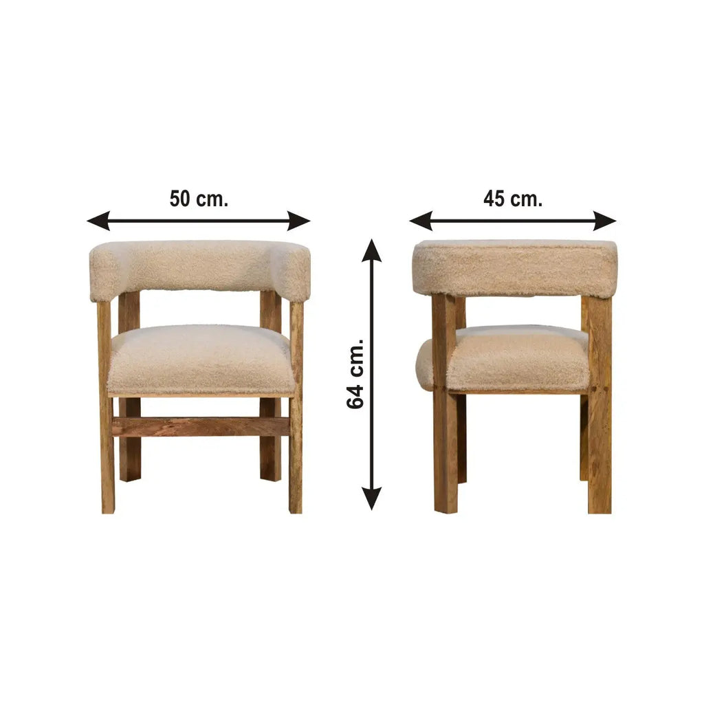 Bouclé Upholstered Accent Chair - Avivra