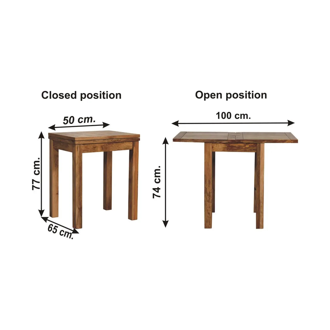 Mini Oak-ish Butterfly Dining Table - Avivra