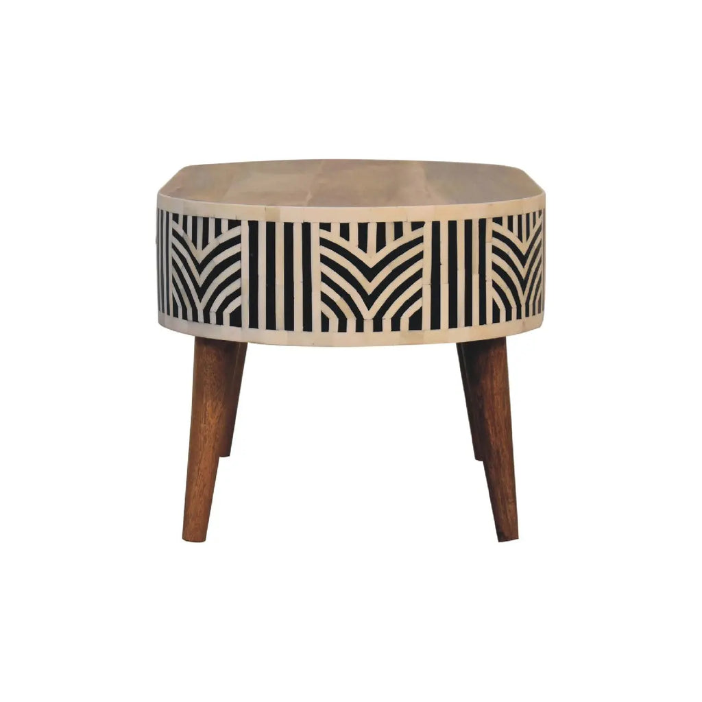 Boho Bone Inlay Coffee Table | Oak-ish Finish - Avivra