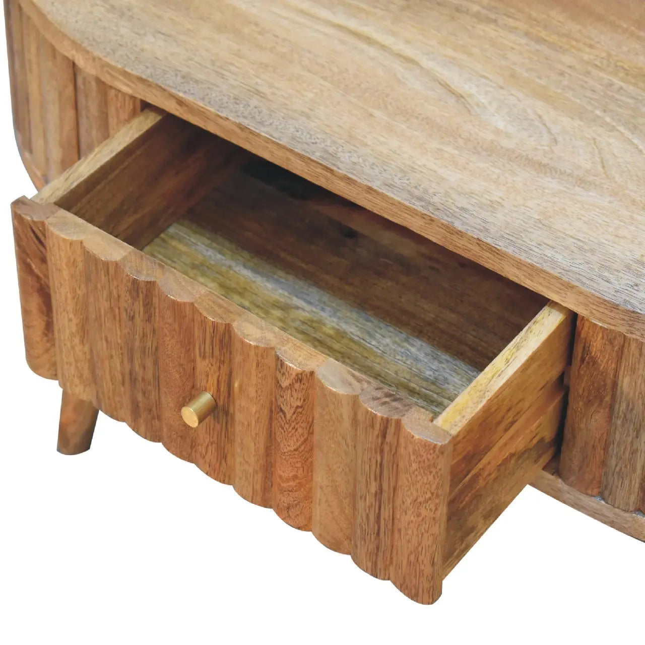 Oak-ish Stripe Coffee Table - Avivra