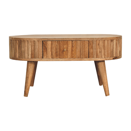 Oak-ish Stripe Coffee Table - Avivra