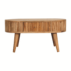 Oak-ish Stripe Coffee Table - Avivra