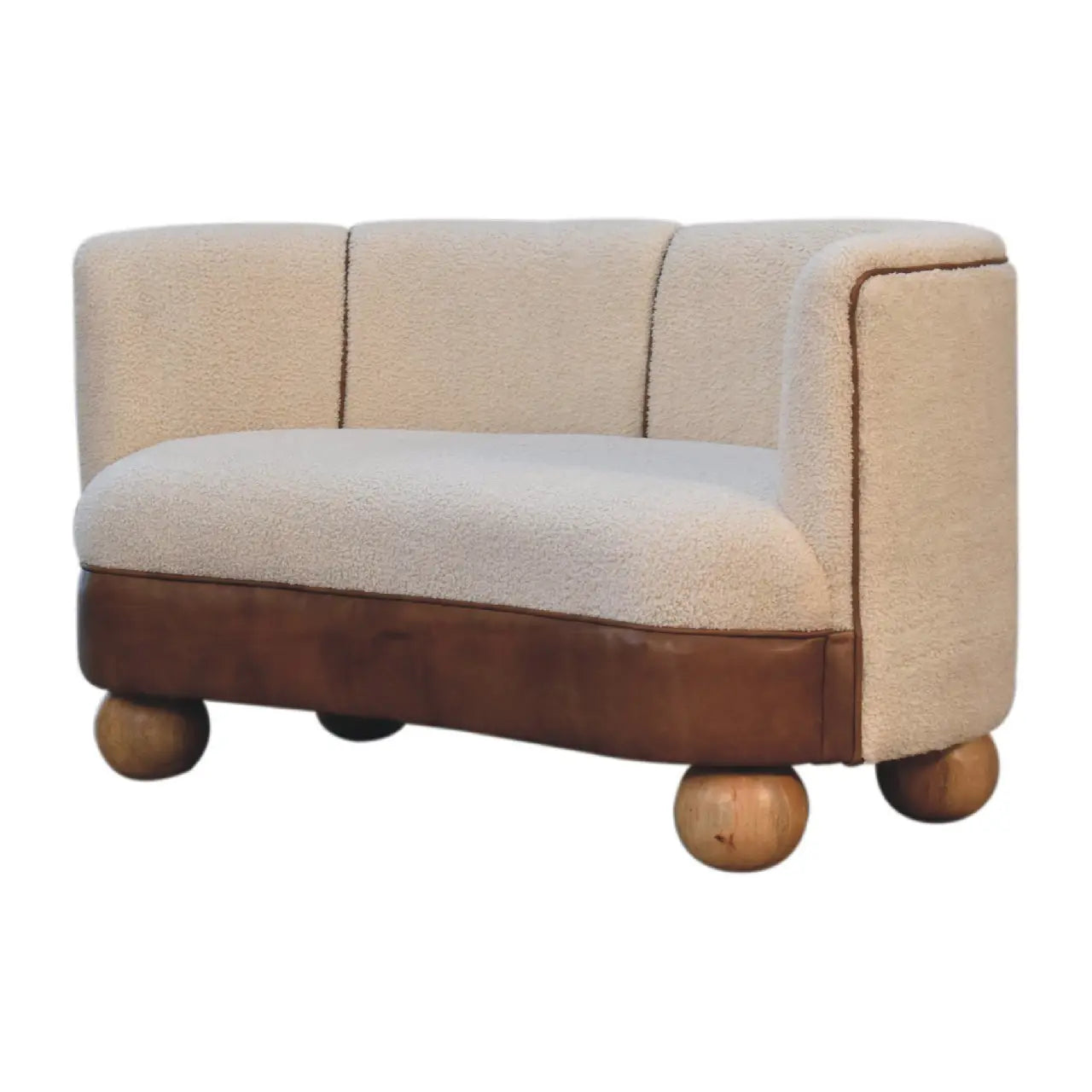 Bouclé Handwoven Upholstered Sofa - Avivra