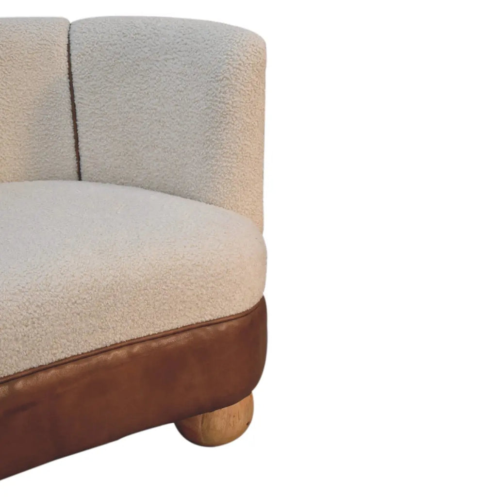 Bouclé Handwoven Upholstered Sofa - Avivra