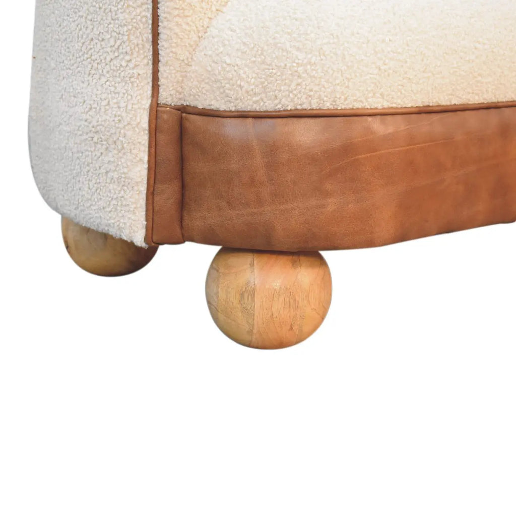 Bouclé Handwoven Upholstered Sofa - Avivra