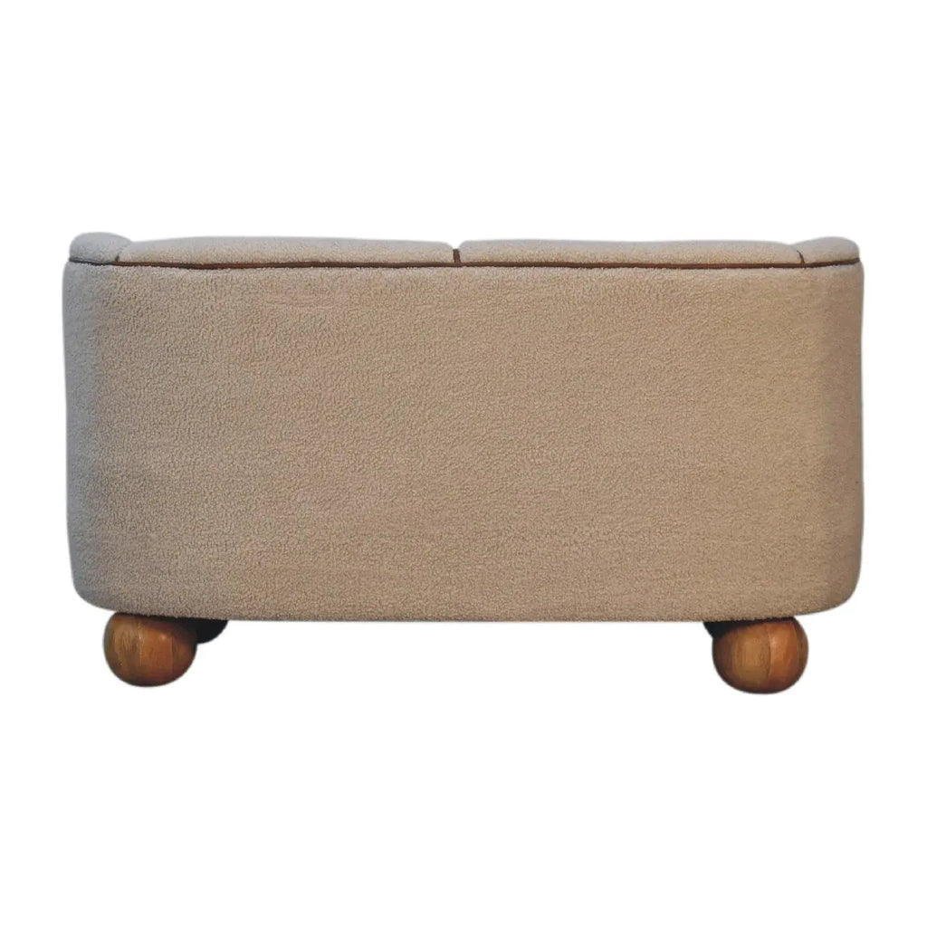 Bouclé Handwoven Upholstered Sofa - Avivra