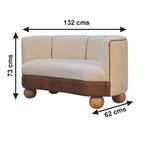 Bouclé Handwoven Upholstered Sofa - Avivra