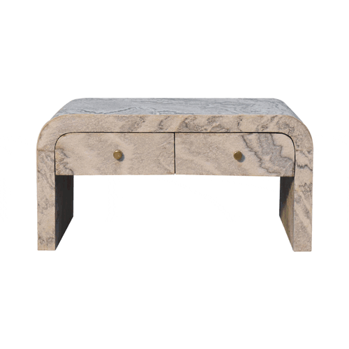 Nouveau Marble Effect Coffee Table – 4 Drawer - Avivra