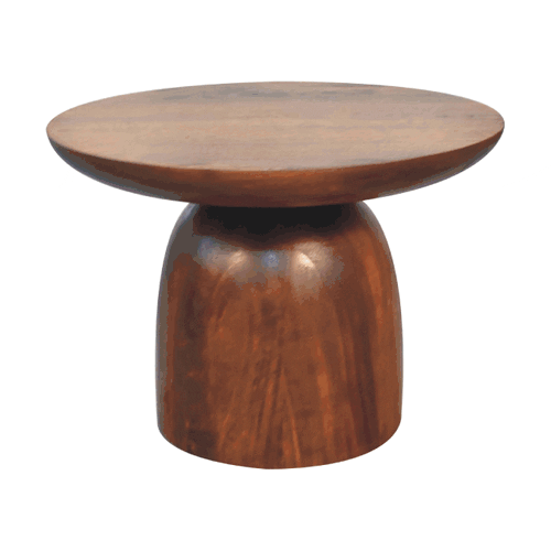 Rounded Chestnut Side Table - Avivra