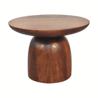 Rounded Chestnut Side Table - Avivra