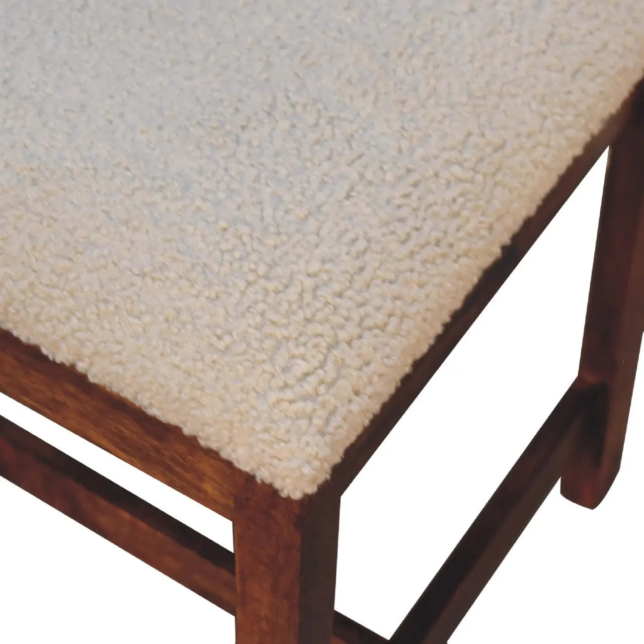 Cream Bouclé Rattan Chair Avivra