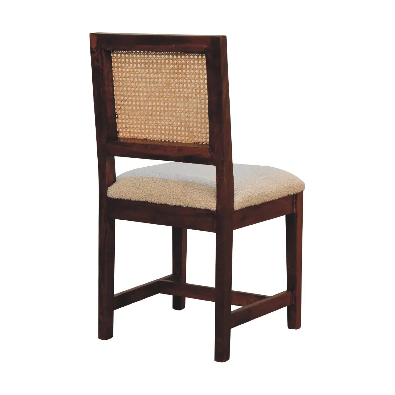 Cream Bouclé Rattan Chair Avivra